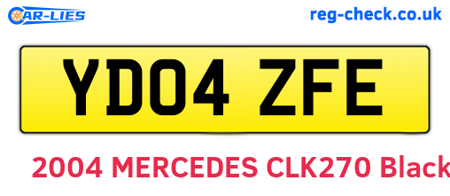YD04ZFE are the vehicle registration plates.