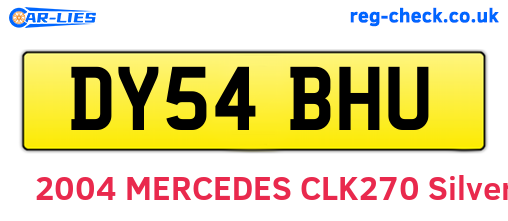 DY54BHU are the vehicle registration plates.