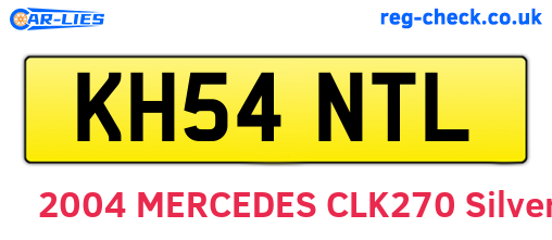 KH54NTL are the vehicle registration plates.