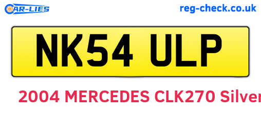 NK54ULP are the vehicle registration plates.