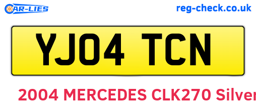 YJ04TCN are the vehicle registration plates.
