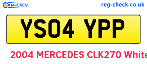 YS04YPP are the vehicle registration plates.