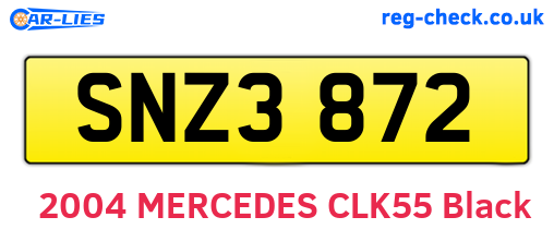 SNZ3872 are the vehicle registration plates.