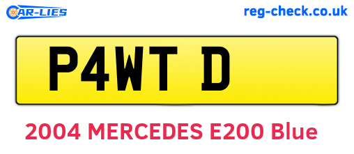 P4WTD are the vehicle registration plates.