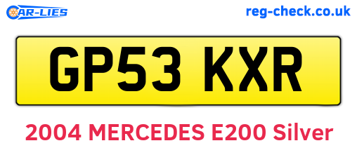 GP53KXR are the vehicle registration plates.