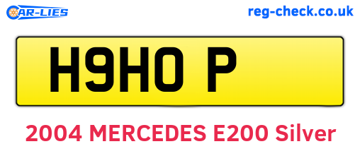 H9HOP are the vehicle registration plates.