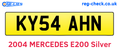 KY54AHN are the vehicle registration plates.