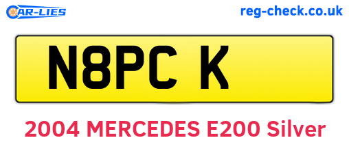 N8PCK are the vehicle registration plates.
