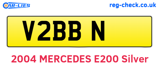 V2BBN are the vehicle registration plates.