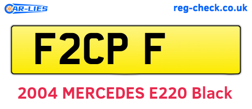 F2CPF are the vehicle registration plates.