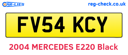 FV54KCY are the vehicle registration plates.