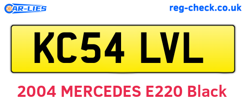 KC54LVL are the vehicle registration plates.