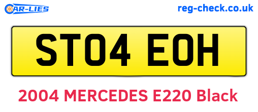 ST04EOH are the vehicle registration plates.
