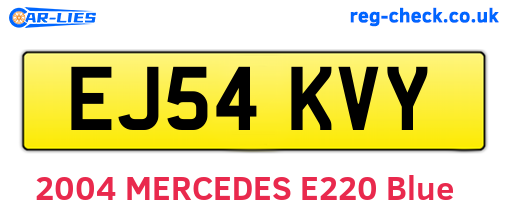 EJ54KVY are the vehicle registration plates.