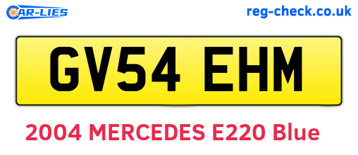 GV54EHM are the vehicle registration plates.