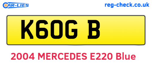 K6OGB are the vehicle registration plates.
