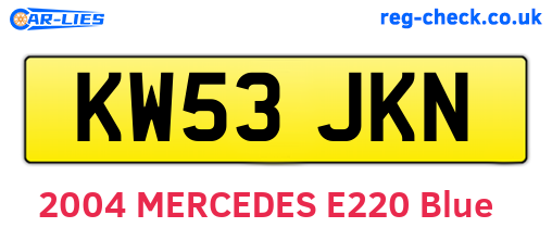 KW53JKN are the vehicle registration plates.