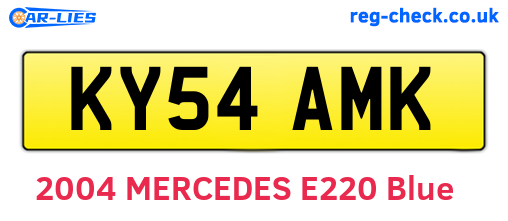 KY54AMK are the vehicle registration plates.