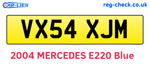 VX54XJM are the vehicle registration plates.