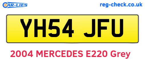 YH54JFU are the vehicle registration plates.