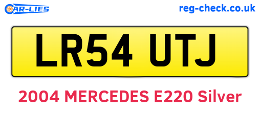 LR54UTJ are the vehicle registration plates.
