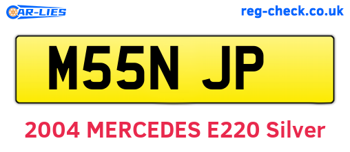 M55NJP are the vehicle registration plates.