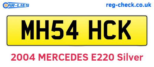 MH54HCK are the vehicle registration plates.
