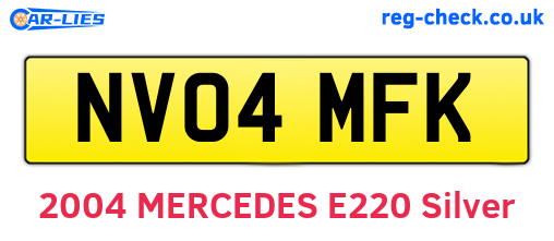 NV04MFK are the vehicle registration plates.