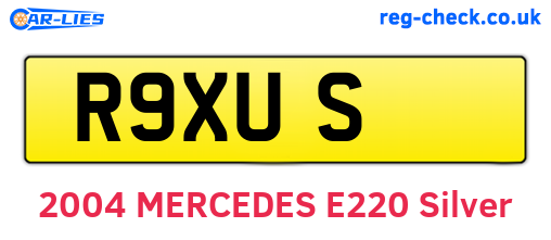 R9XUS are the vehicle registration plates.