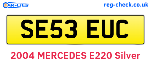 SE53EUC are the vehicle registration plates.