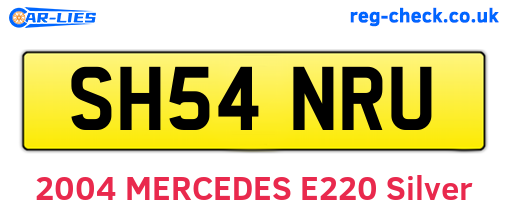 SH54NRU are the vehicle registration plates.