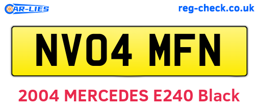NV04MFN are the vehicle registration plates.