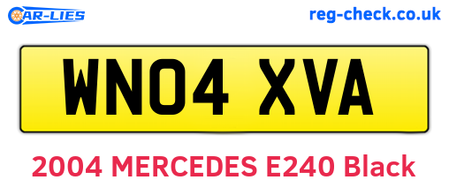 WN04XVA are the vehicle registration plates.