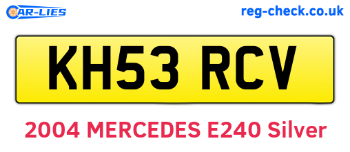 KH53RCV are the vehicle registration plates.