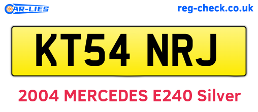 KT54NRJ are the vehicle registration plates.