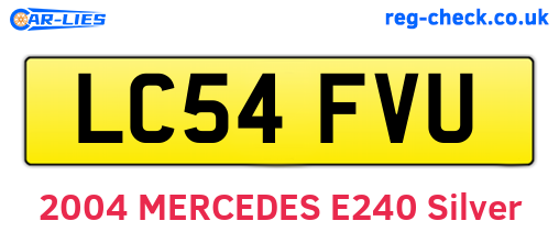 LC54FVU are the vehicle registration plates.