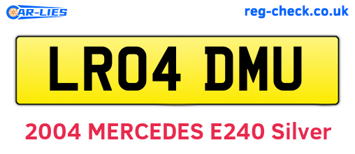 LR04DMU are the vehicle registration plates.