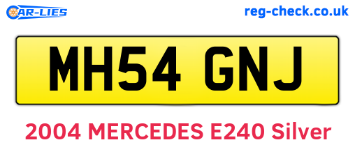 MH54GNJ are the vehicle registration plates.