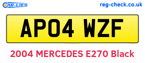 AP04WZF are the vehicle registration plates.