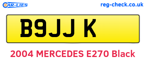 B9JJK are the vehicle registration plates.