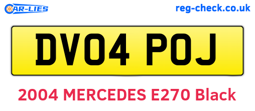 DV04POJ are the vehicle registration plates.