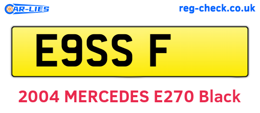 E9SSF are the vehicle registration plates.