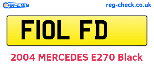 F10LFD are the vehicle registration plates.