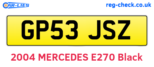 GP53JSZ are the vehicle registration plates.
