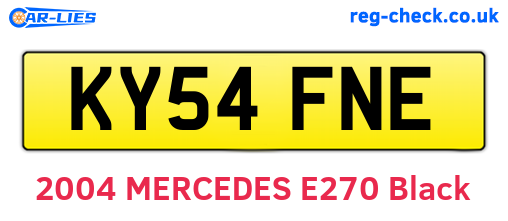 KY54FNE are the vehicle registration plates.