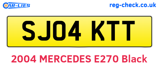 SJ04KTT are the vehicle registration plates.