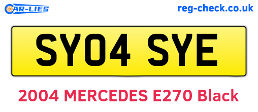 SY04SYE are the vehicle registration plates.