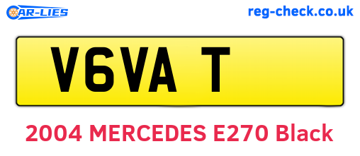 V6VAT are the vehicle registration plates.