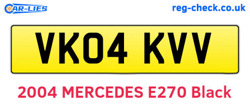 VK04KVV are the vehicle registration plates.