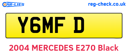 Y6MFD are the vehicle registration plates.